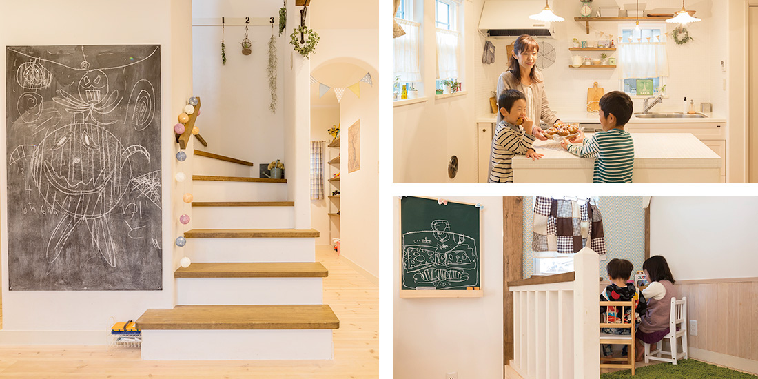 家族の笑顔があふれるお家イメージ画像